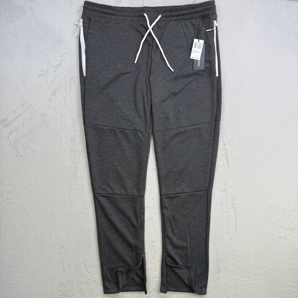 True‎ Born Pants Mens 3XL Charcoal Gray Joggers Drawstring Athletic